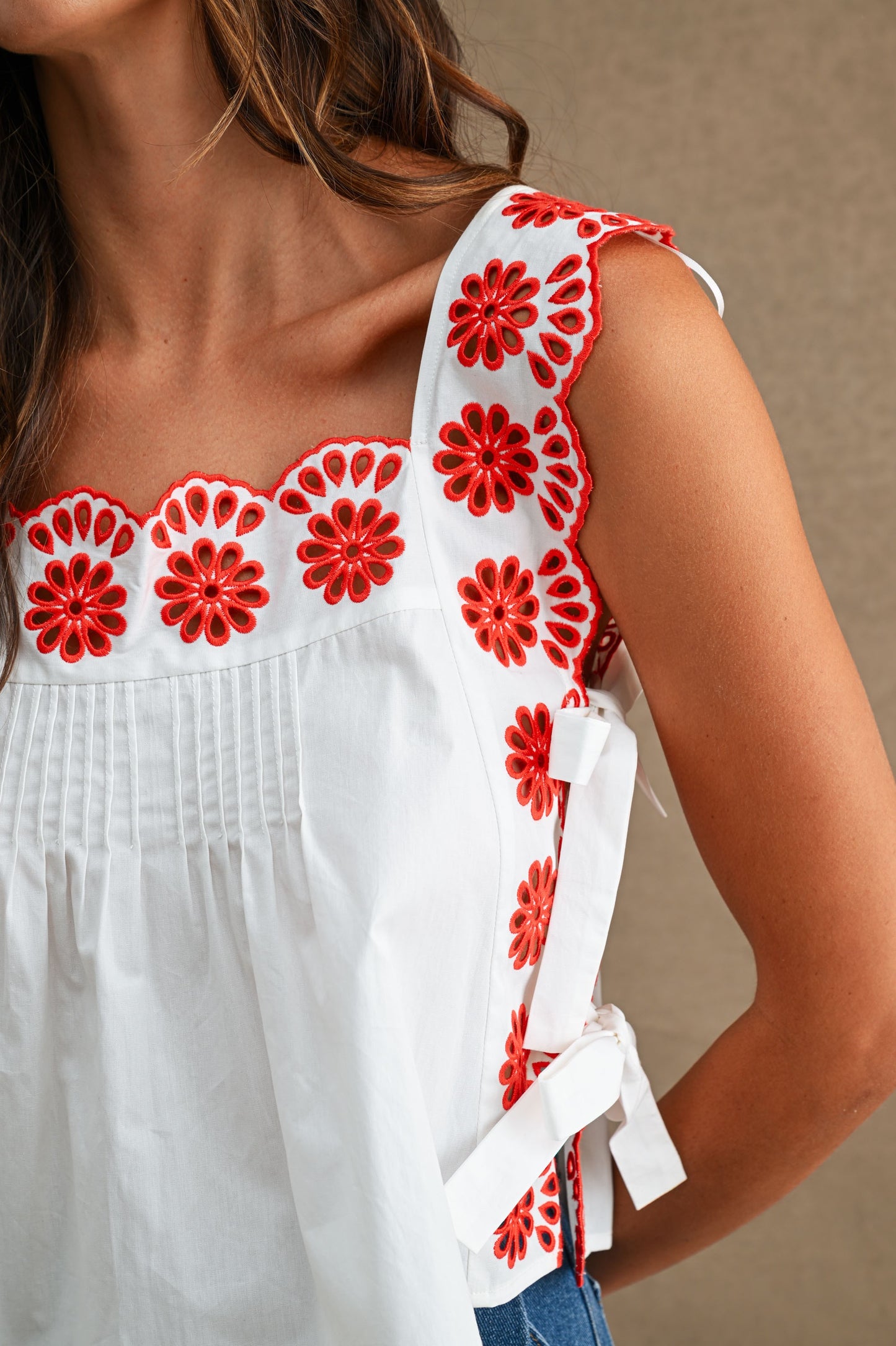 Skylar Embroidered Crop Top