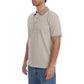 Owen Jacquard Short Sleeve Ribbed Polo - Tan