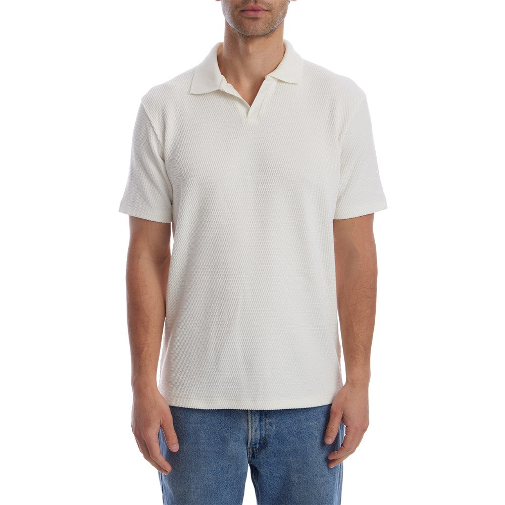 Toby Johnny Collar Waffle Polo