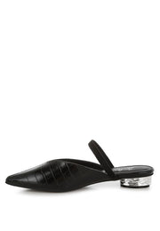 Renata Fantasy Heel Croc Mules