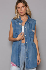 Chemise en jean rayée Emilia