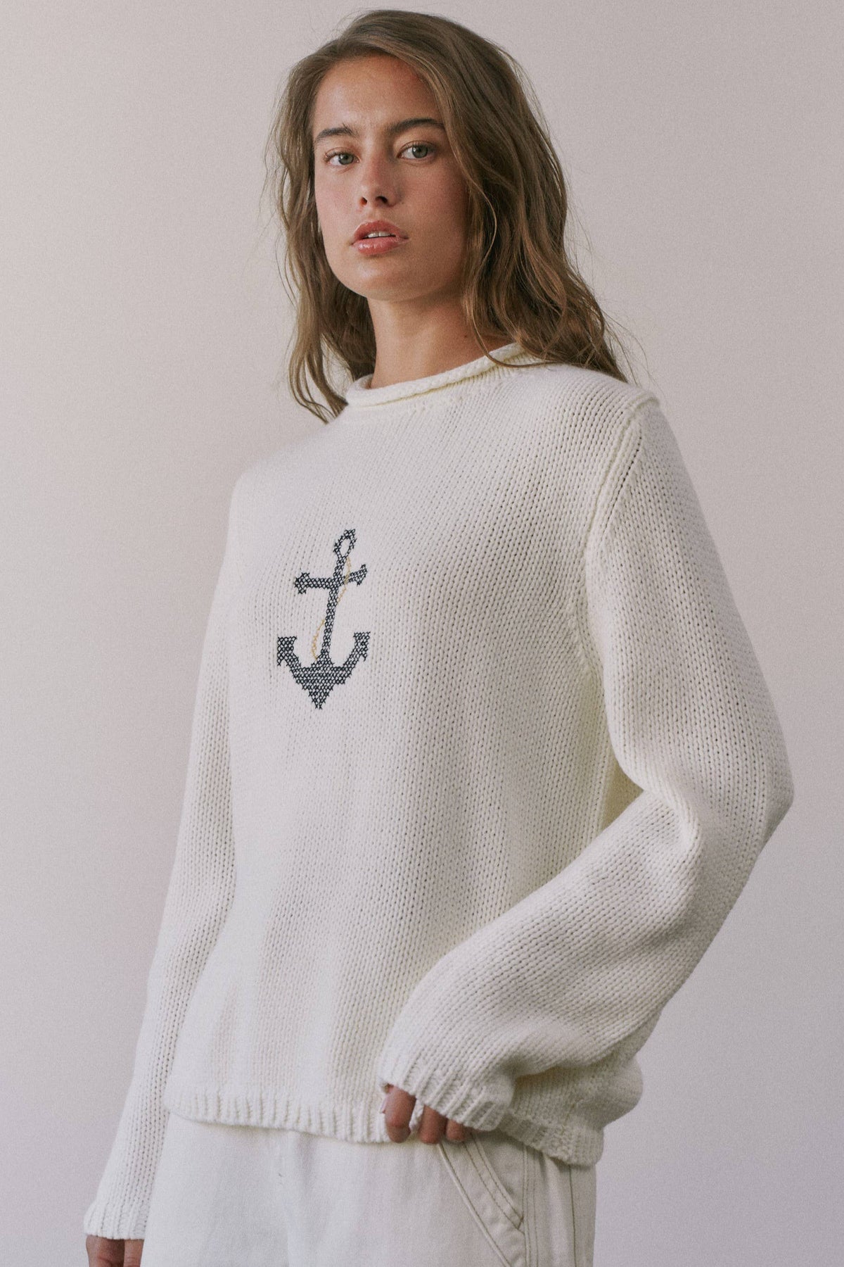 Coastal Anchor Knit Sweater