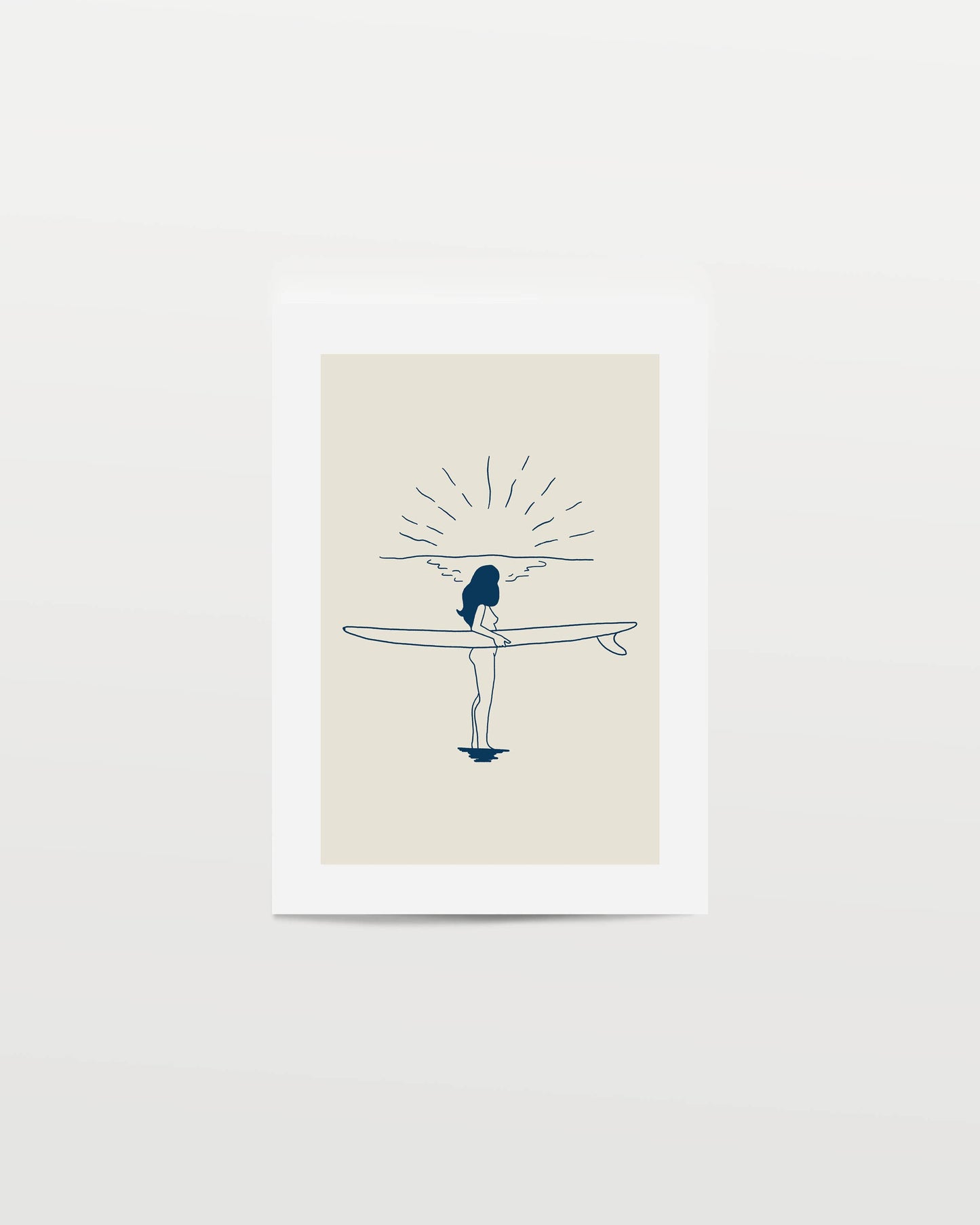 "Surf and Sun" Minimal Vintage Coastal Inpsired Art Print