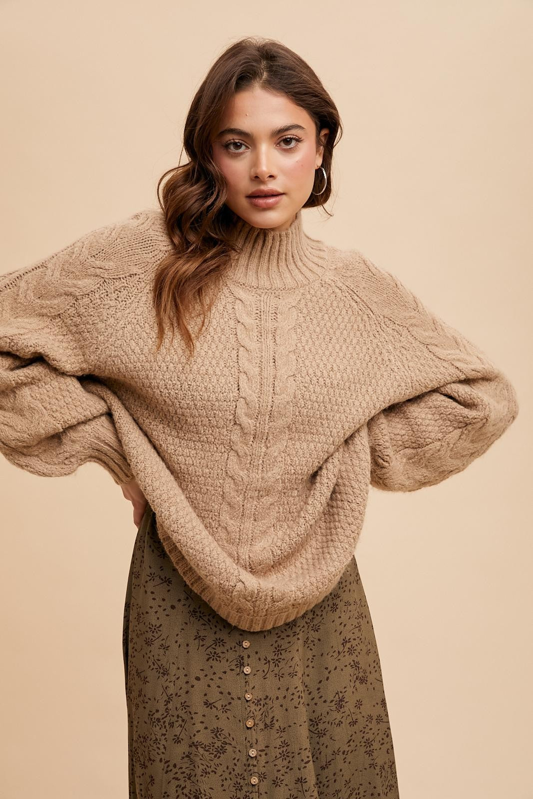 Dafne Highneck Knit Sweater