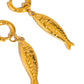 Nibe 18K Gold Non-Tarnish Fish Hoop Earrings