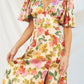 Gift Of Love Flutter Sleeve Plunging Maxi Dress