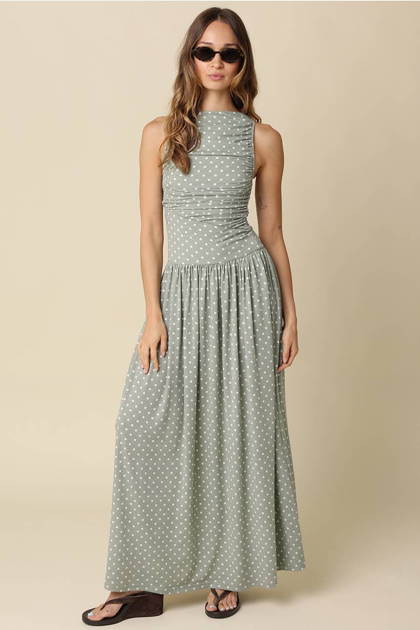 Sienna Polka Dot Maxi Dress
