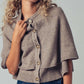 Ambrose Wool Blend Button-Front Sweater Cape