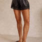 Elm Lace Trim Faux Leather Shorts