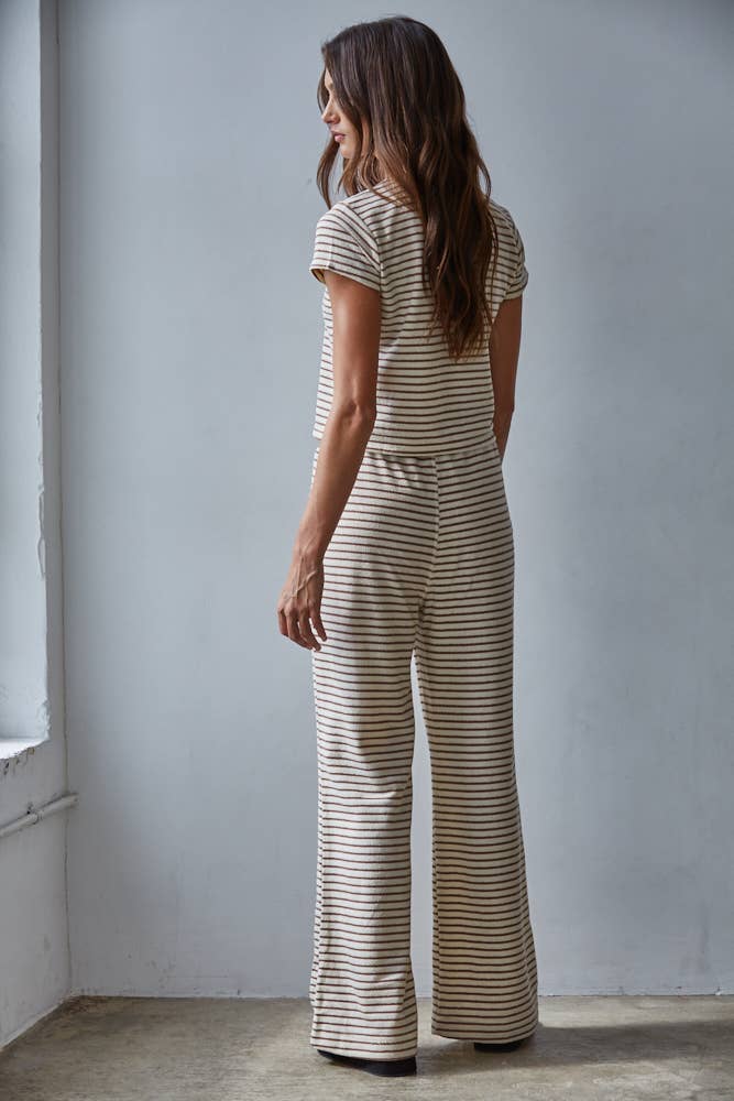 Addison Striped Short Sleeve Top