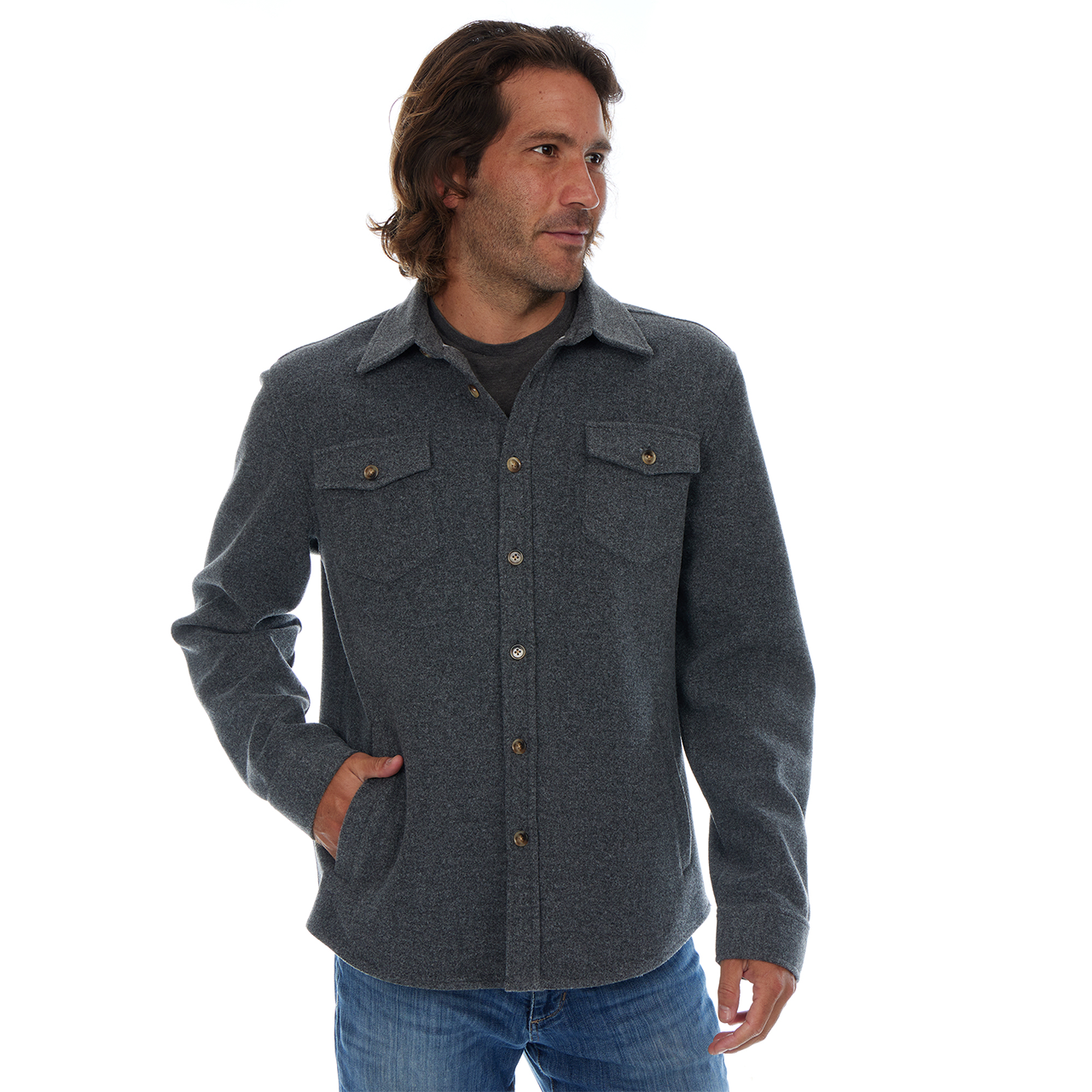 Bentley Heavy Faux Wool Shacket