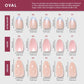 Spirited Sky Press-On Nails | Blue Gold Ombre Medium Oval