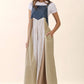 Hazel Mixed Floral And Gingham Patchwork Overall Dress
