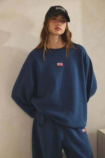 USA Flag Crewneck