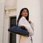 Birdie Black Recycled Vegan Leather Shoulder Bag