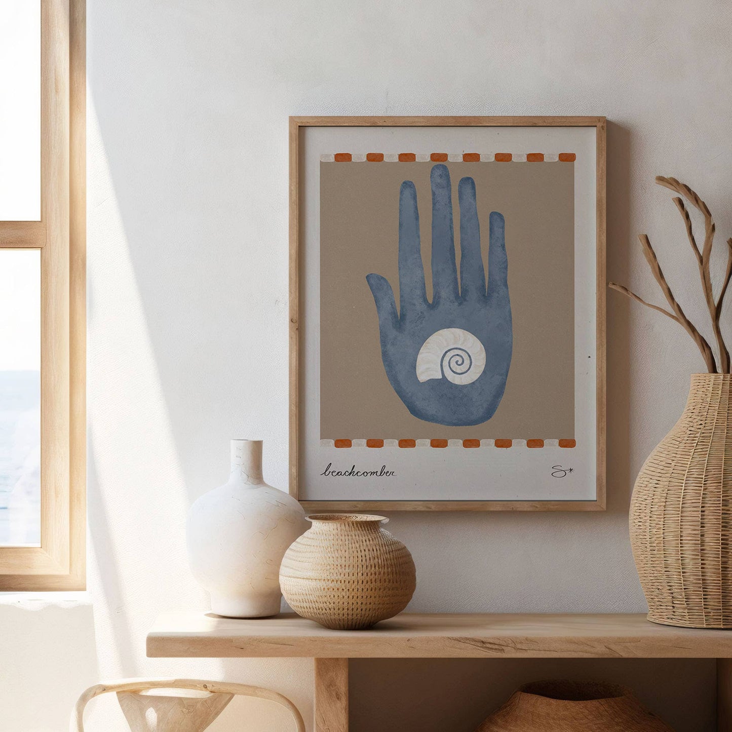 The Beachcomber | Coastal Art Print