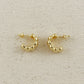 18k Gold Filled Scalloped C-Hoop Earrings