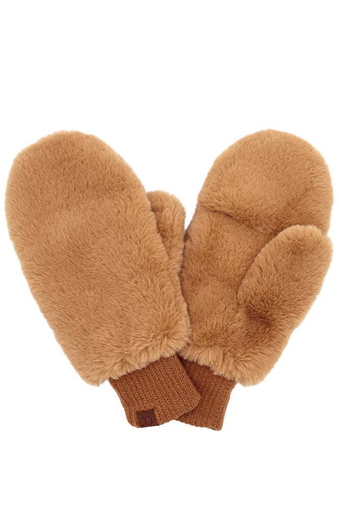 C.C Faux Fur Mittens with Shepherd Lining