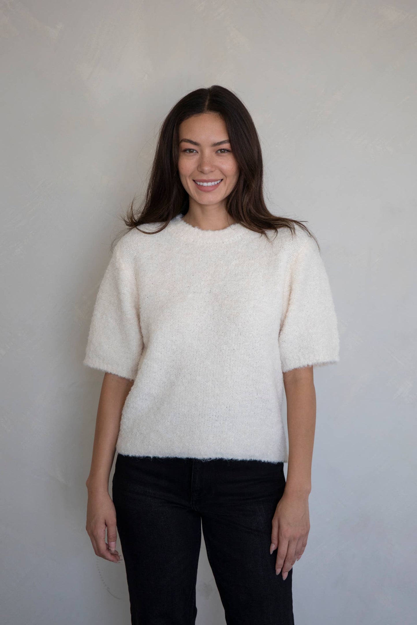 Anita Soft Boucle Pullover Knit Sweater Top