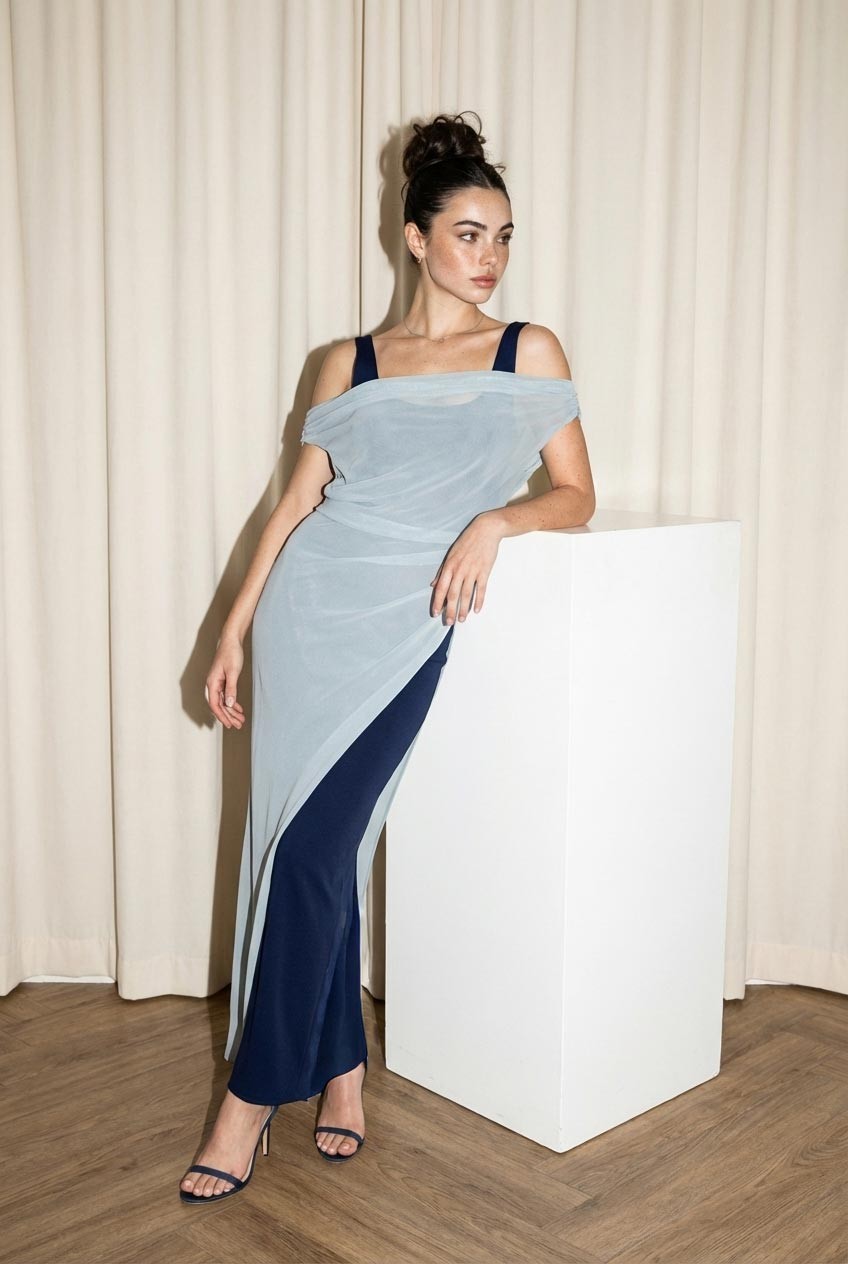 Captiva Chiffon Overlay And Inner Maxi Dress Set