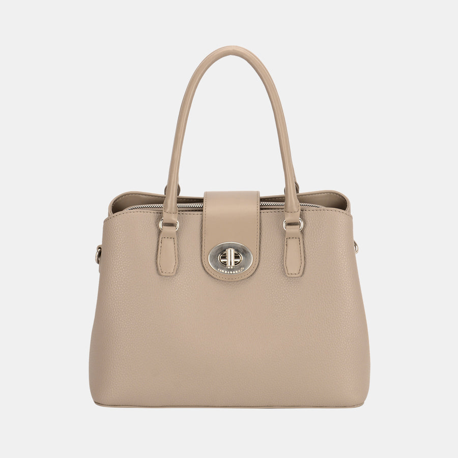 Sac fourre-tout en cuir PU avec fermoir à vis David Jones