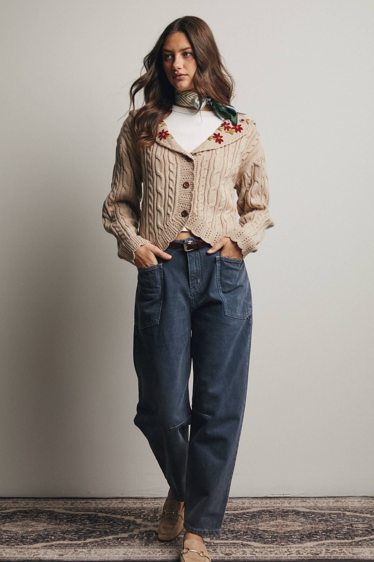 Nomad High Rise Barrel Utility Jeans