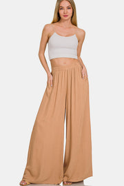 Always Near Pleated Linen Blend Pants - Tan