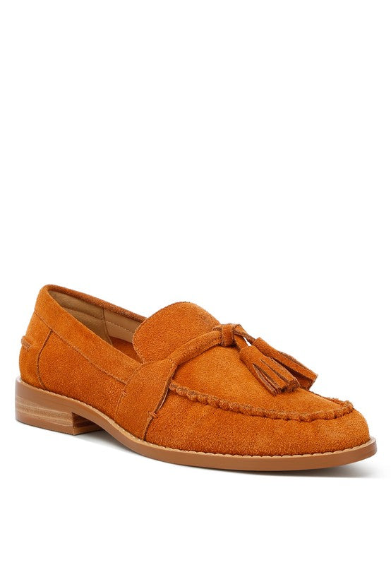 Rhone Tassels Detail Suede Loafers