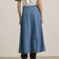 Miranda A-Line Denim Long Skirt