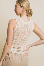 Shoreline Openwork Knit Tank