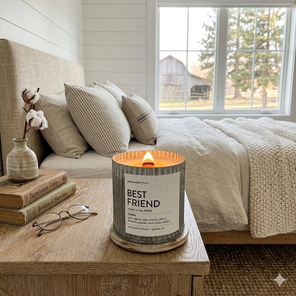 Ocean Shores Rustic Wood Wick Candle