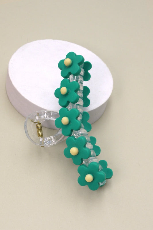 Large Floral Decorated Hair Claw Clip