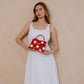 Maisel White Recycled Vegan Polka Dot Top Handle Bag