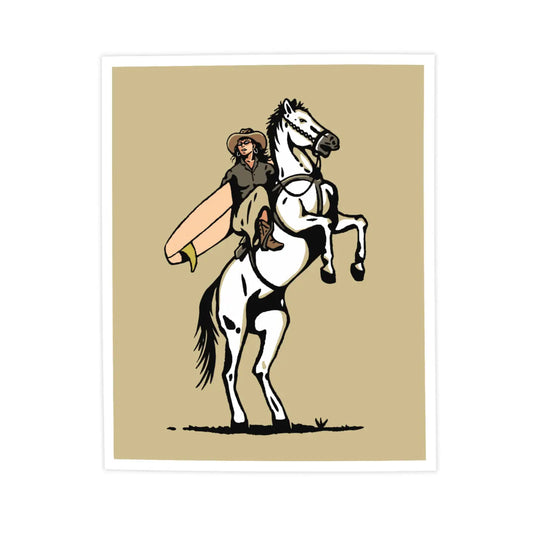 Coastal Cowgirl - 8x10 Surfing Print