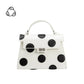 Maisel White Recycled Vegan Polka Dot Top Handle Bag