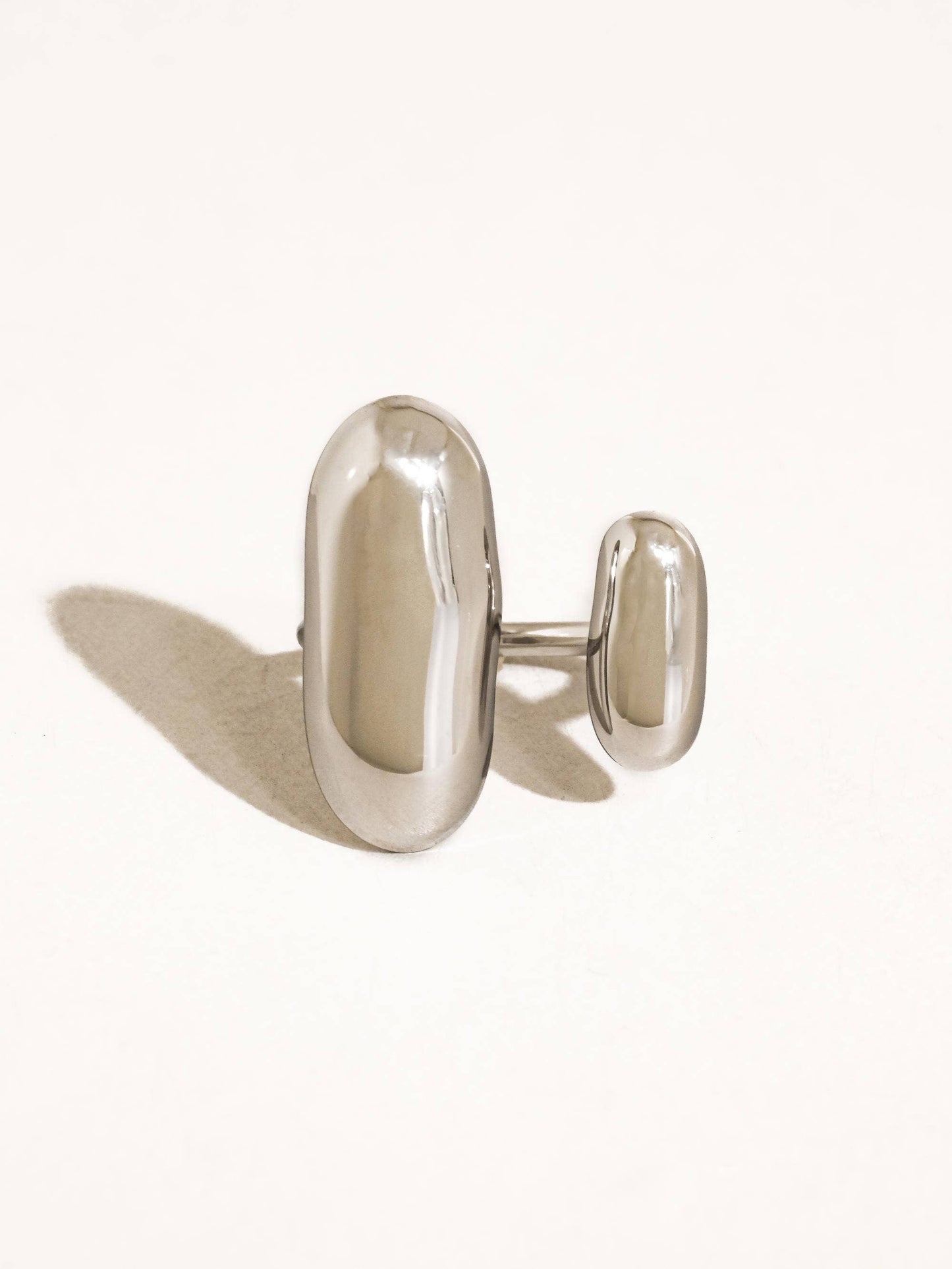 Roxy Modern Silver Open Statement Ring