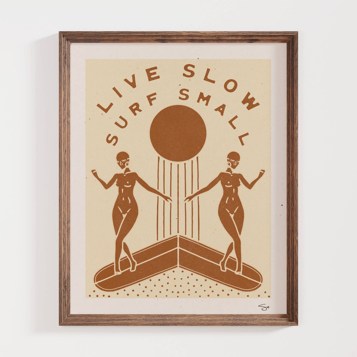 Live Slow Surf Small | Surf Art Print
