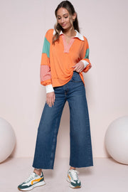 Blusa con bloques de color Manteo