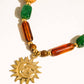 Brisa 18K Gold Non-Tarnish Beaded Sun Pendant Necklace