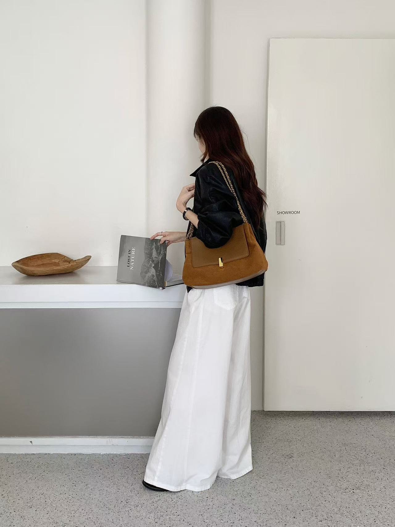 5th Avenue Microfiber Leather Shoulder Bag