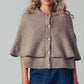 Ambrose Wool Blend Button-Front Sweater Cape