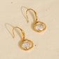Rebekah 18K Gold Non-Tarnish Oval CZ Earrings