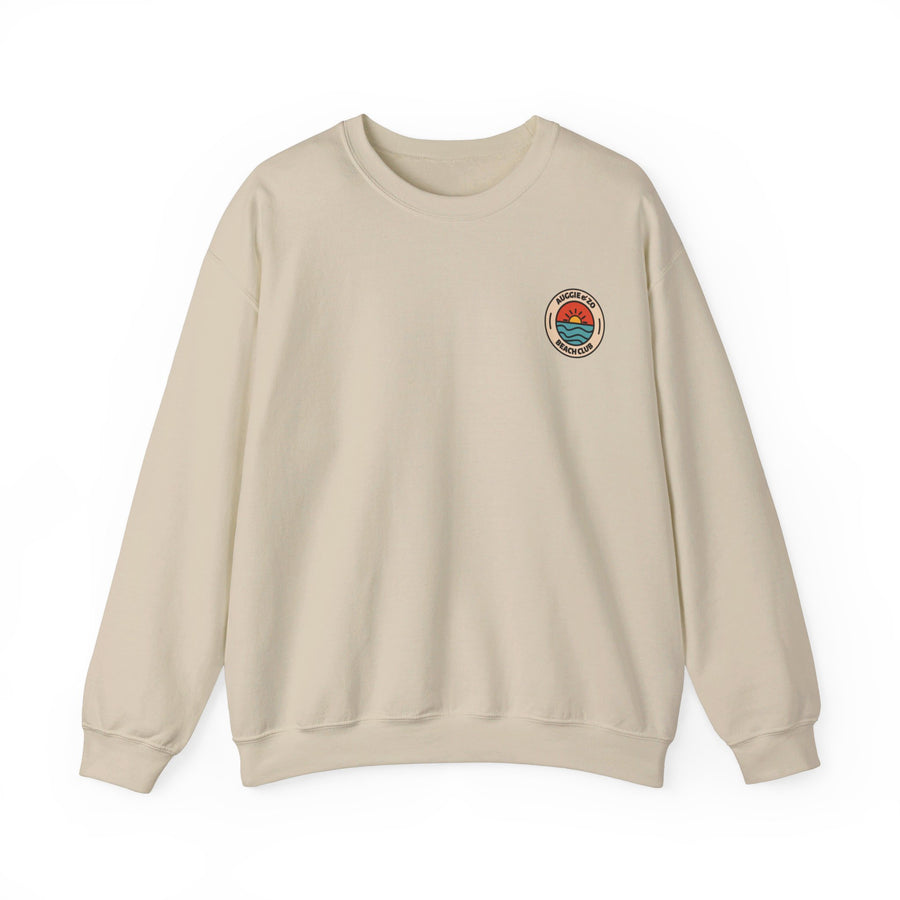 Beach Club Circle Logo Crewneck Sweatshirt