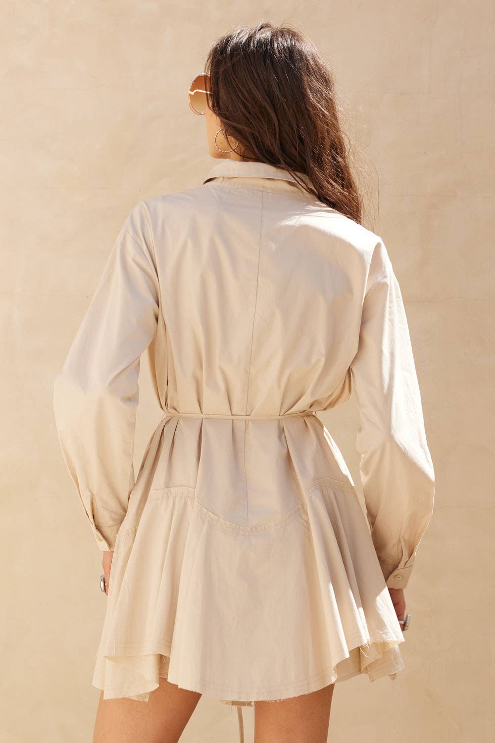 Ambrose Belted Handkerchief Shirt Romper