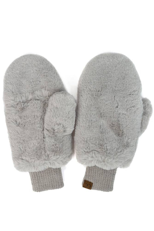 C.C Faux Fur Mittens with Shepherd Lining