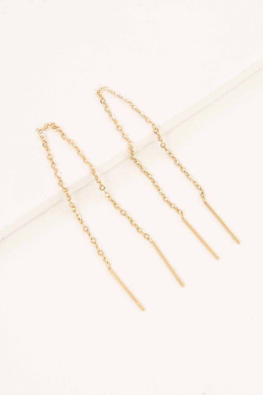 Mini Needle Drop Earrings