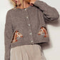 Western Horse Crew Neck Cardigan
