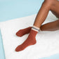 Retro Color Block Wool Blend Crew Socks