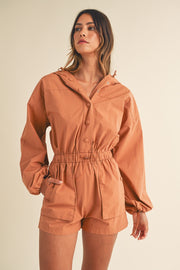 Mars Long Sleeve Hooded Romper