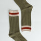 Retro Color Block Wool Blend Crew Socks